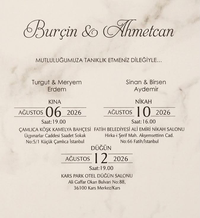Davetiye Kartı