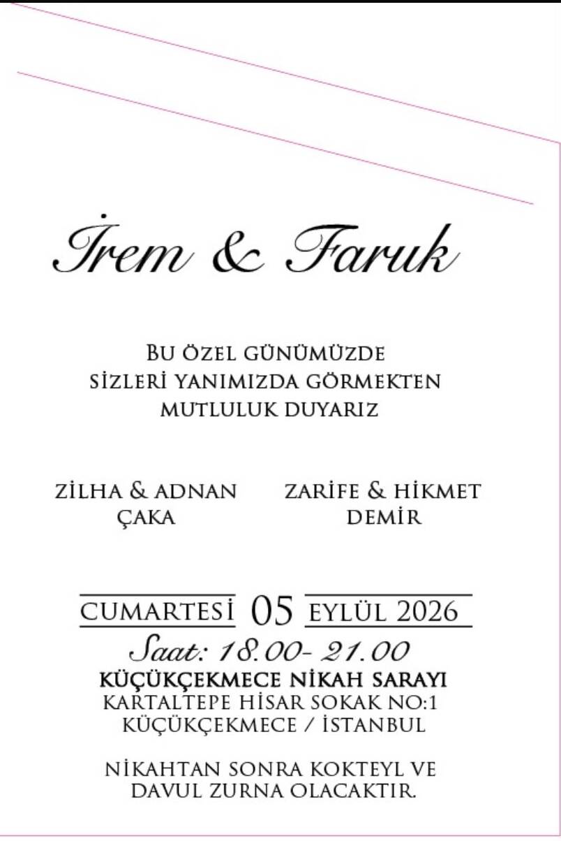 Davetiye Kartı